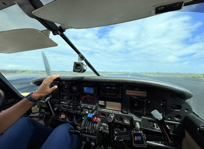 Light aircraft cabin